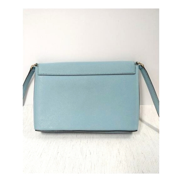 Kate Spade Monday Crossbody Bag Blue Leather Envelope - Picture 3 of 16